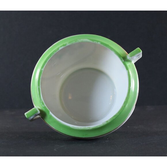 Very Unique Sugar Bowl Made in Japan 24k Gold Trim Rose Pattern 1950s GC - Picture 10 of 13